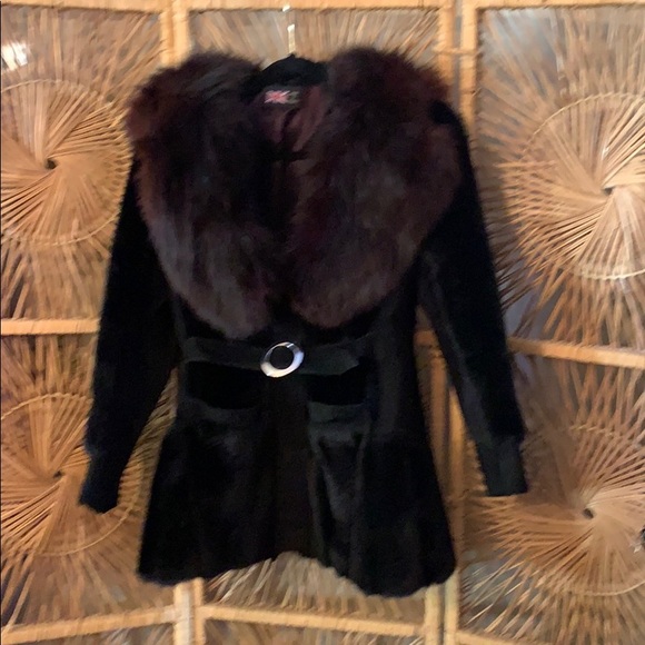 Lilli Ann 1960’s Vintage Faux Fur & Suede Coat - Picture 1 of 9